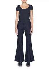 FRAME Petite Pixie Pleat Denim Pants