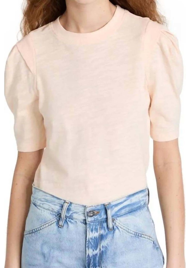 FRAME Pleated Panel Tee In Nude Pink