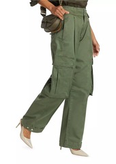 FRAME Pleated Wide-Leg Cargo Pants