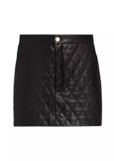 FRAME Quilted Leather Miniskirt