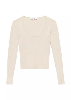 FRAME Ribbed Cashmere-Blend Sweater