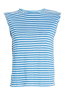 FRAME Rolled Muscle Striped T-Shirt