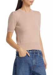 FRAME Ruched-Sleeve Cashmere Sweater