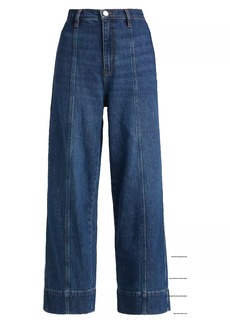 FRAME Seamed Wide-Leg Jeans