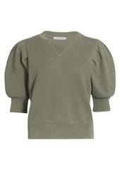 FRAME Shirred Puff Short-Sleeve Sweatshirt