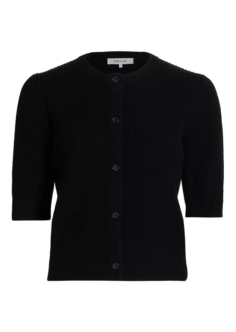 FRAME Shrunken Wool-Cashmere Cardigan