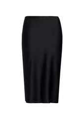 FRAME Silk Bias-Cut Midi-Skirt