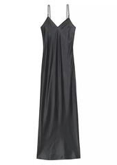 FRAME Silk Fitted Maxi Dress