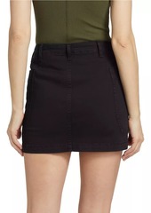 FRAME Stretch-Cotton Cargo Miniskirt