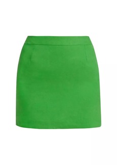 FRAME Stretch Linen-Blend Miniskirt