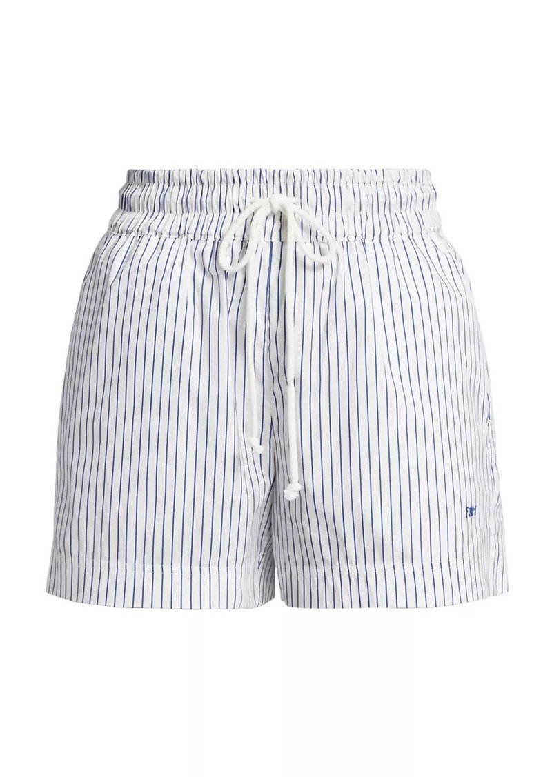 FRAME Striped Drawstring Lounge Shorts