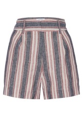 FRAME Striped Linen Shorts