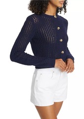 FRAME Tape Yarn Crop Cardigan