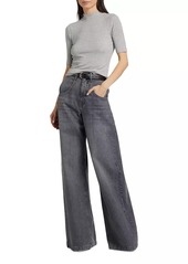 FRAME The Skater Denim Wide-Leg Jeans