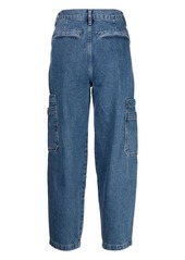FRAME Utility Barrel high-rise straight jeans