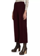 FRAME Velvet Cropped Wide-Leg Pants