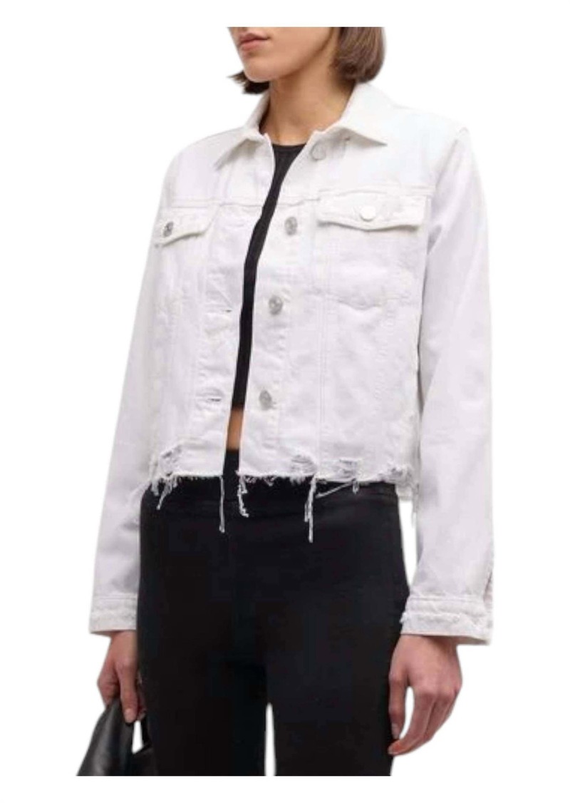 FRAME Vintage Denim Jacket In White