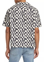 FRAME Vintage Print Camp Shirt