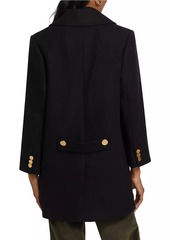 FRAME Virgin Wool Classic Double-Breasted Peacoat