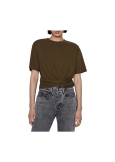 FRAME Womens Cotton Wrap Around T-Shirt