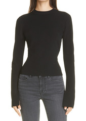FRAME Cutout Back Sweater in Noir at Nordstrom