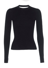 FRAME Cutout Rib Sweater in Noir at Nordstrom
