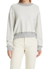 FRAME Inverse Easy Organic Cotton French Terrry Sweatshirt in Gris Heather at Nordstrom