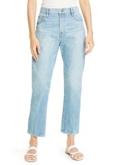 FRAME Le Pixie Slouch High Waist Straight Leg Jeans in Limelight Clean at Nordstrom