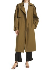FRAME Oversize Trench Coat in Moss at Nordstrom