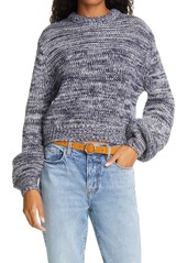 FRAME Reverse Stitch Wool Blend Crewneck Sweater
