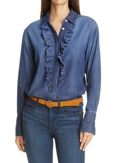 Women's Frame Ruffle Tux Denim Shirt