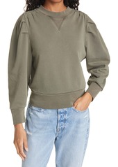 FRAME Shirred Shoulder Sweatshirt