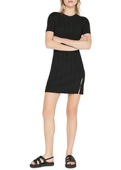 FRAME Womens Slit Crewneck Bodycon Dress