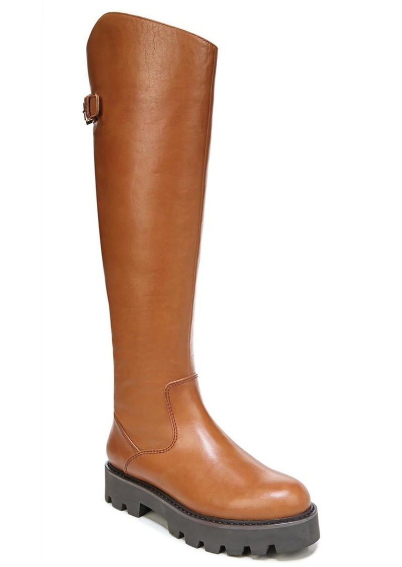 Franco Sarto Balin Womens Zipper Leather Knee-High Boots