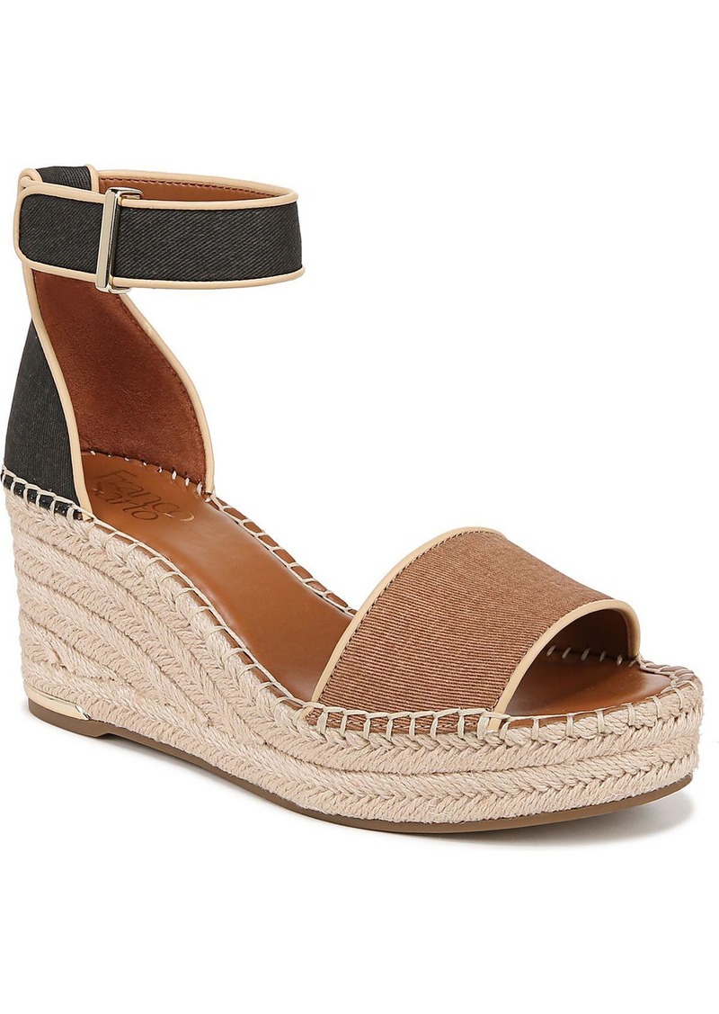 Franco Sarto Clemens 5 Womens Ankle Strap Espadrille Wedge Sandals
