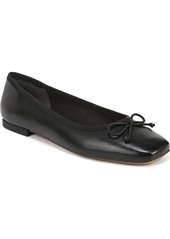 Franco Sarto Women's Abigail Square Toe Ballet Flats - Black Leather