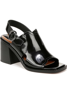 Franco Sarto Women's Amy Slingback Block Heel Sandals - Black Leather