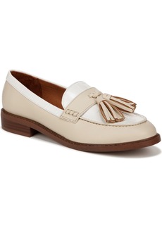 Franco Sarto Carolyn-Low Tassel Loafers - Ivory/White Faux Leather