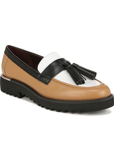 Franco Sarto Carolynn Lug Sole Loafers - Camel Brown/Black Faux Leather