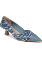 Franco Sarto Women's Darcy Pointed Toe Kitten Heel Pumps - Blue Multi Raffia/Faux Leather