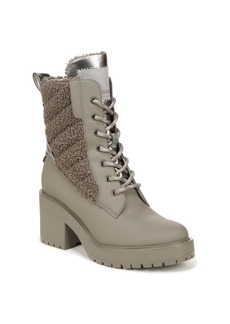 Franco Sarto Dizzy 2 Water-Repellent Booties - Grey Faux Leather/Leather/Faux Shearling