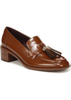 Franco Sarto Women's Donna Block Heel Tassel Loafers - Tobacco Brown Faux Leather
