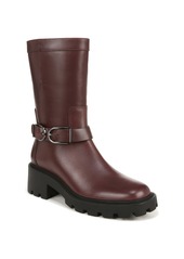 Franco Sarto Elle Mid Shaft Moto Boots - Castagno Brown Leather