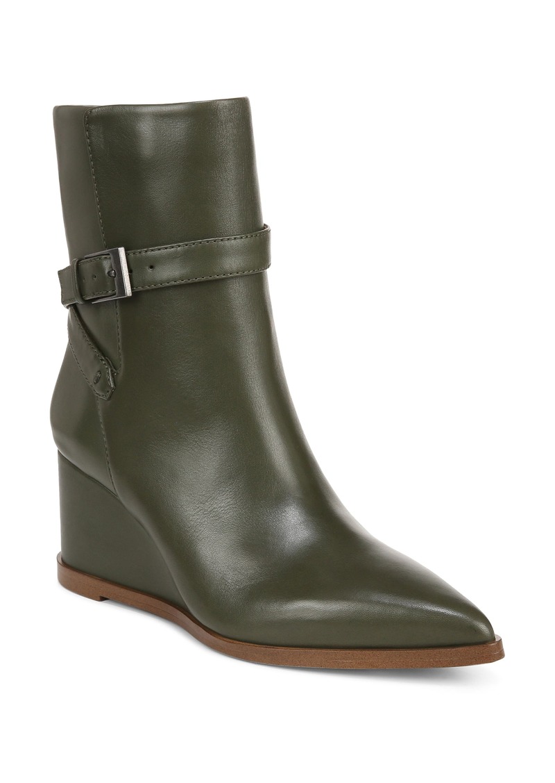 Franco Sarto Emina Pointed Toe Wedge Bootie in Cypress at Nordstrom Rack