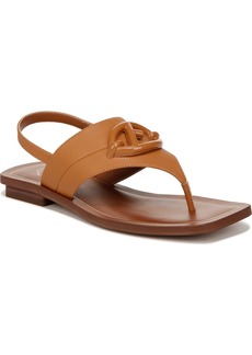 Franco Sarto Emmie Slingback Thong Sandals - Tan Faux Leather