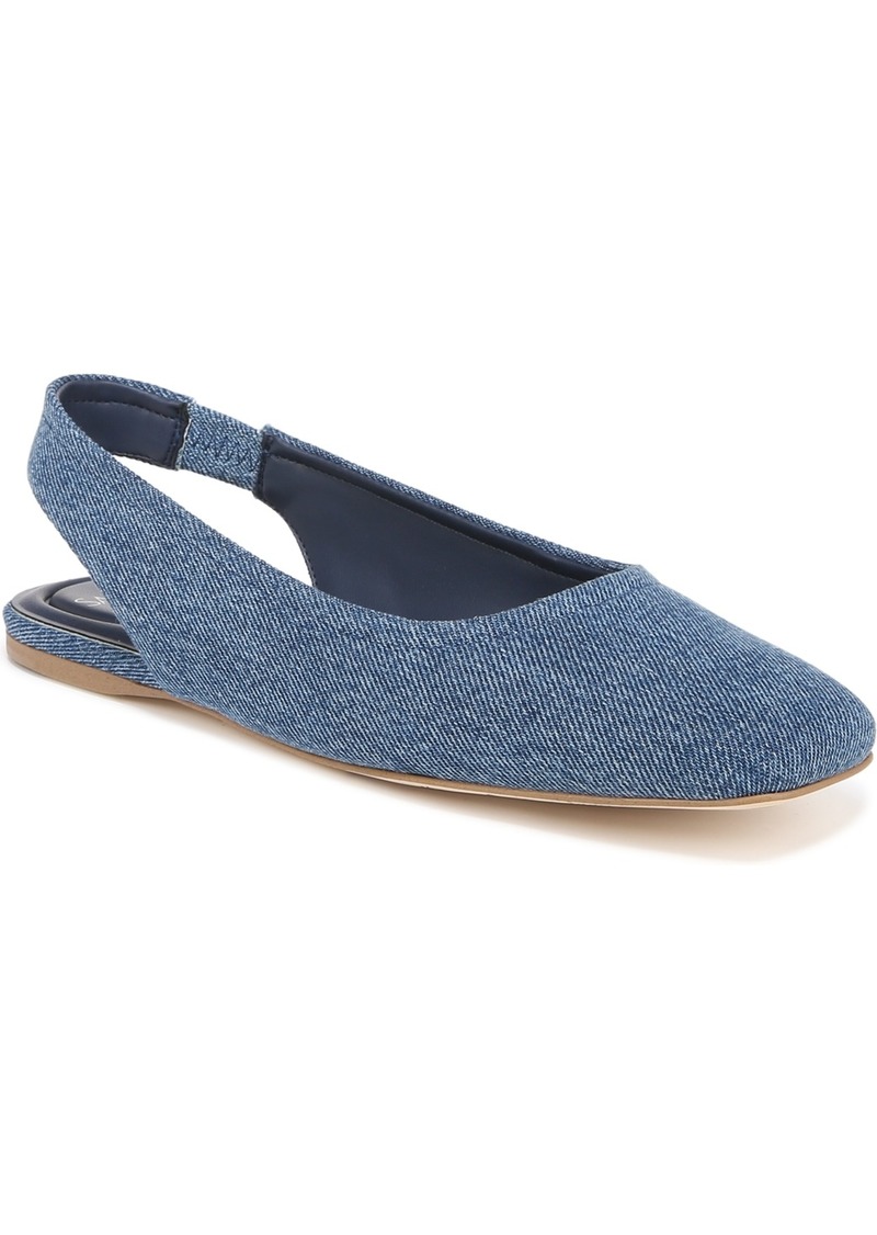 Sarto by Franco Sarto Women's Flexa Antona Flat Slingbacks - Denim Blue Fabric