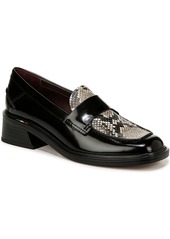 Franco Sarto Women's Gabriella Block Heel Loafers - Grey Snake/Black Faux Leather