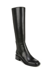 Franco Sarto Women's Giselle Wide Calf Square Toe Knee High Boots - Castagno Brown Leather