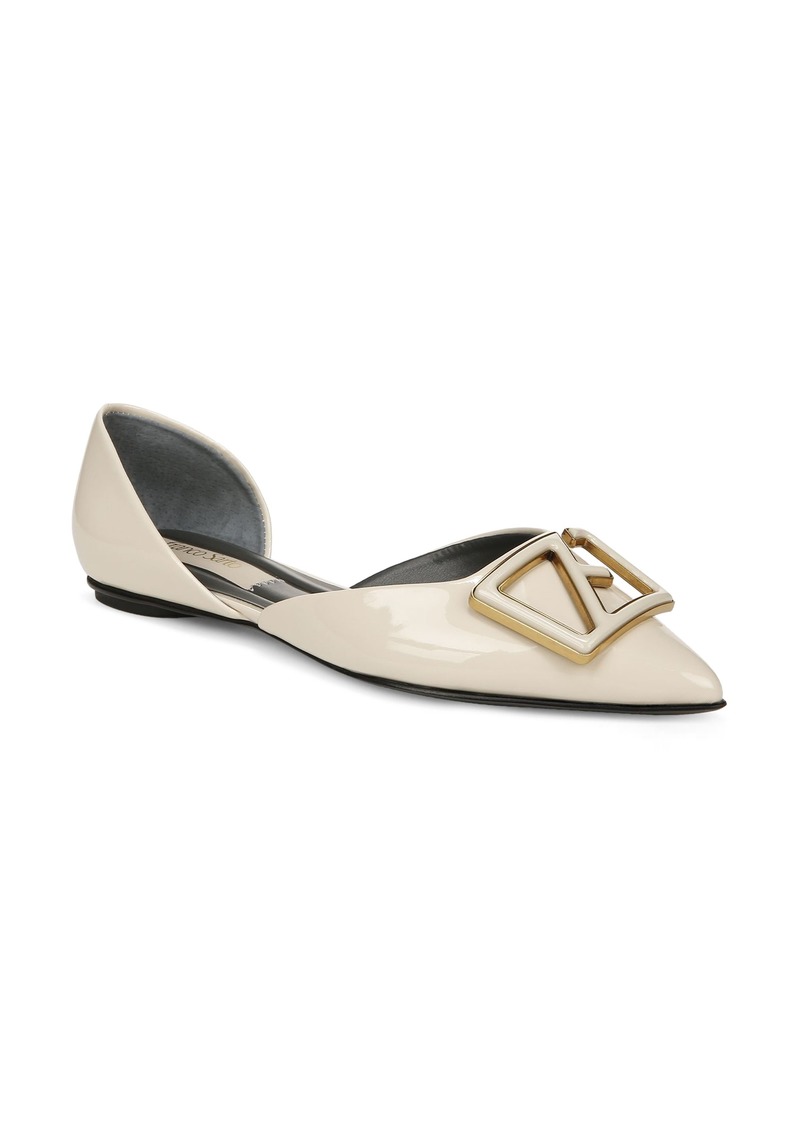 Franco Sarto Hadley Pointed Toe d'Orsay Flat in White at Nordstrom Rack
