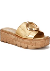 Franco Sarto Women's Hoda Platform Slide Sandals - Gold Faux Leather